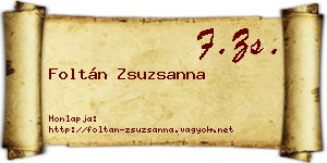 Foltán Zsuzsanna névjegykártya